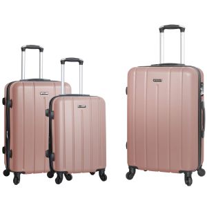 Lot de 3 valises rigides 23103 Extensibles 55, 67 et 76 cm Rose gold Lot de 3 valises rigides 23103 Extensibles 55, 67 et 76 cm Rose gold