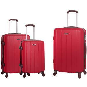 Lot de 3 valises rigides 23103 Extensibles 55, 67 et 76 cm Rouge Lot de 3 valises rigides 23103 Extensibles 55, 67 et 76 cm Rouge