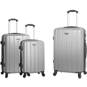 Lot de 3 valises rigides 23103 Extensibles 55, 67 et 76 cm Silver Lot de 3 valises rigides 23103 Extensibles 55, 67 et 76 cm Silver