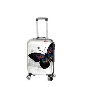 Valise cabine rigide 26820B 55 cm Papillon blanc