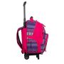 Sac à dos à roulettes Geo color girly 51 cm Rose