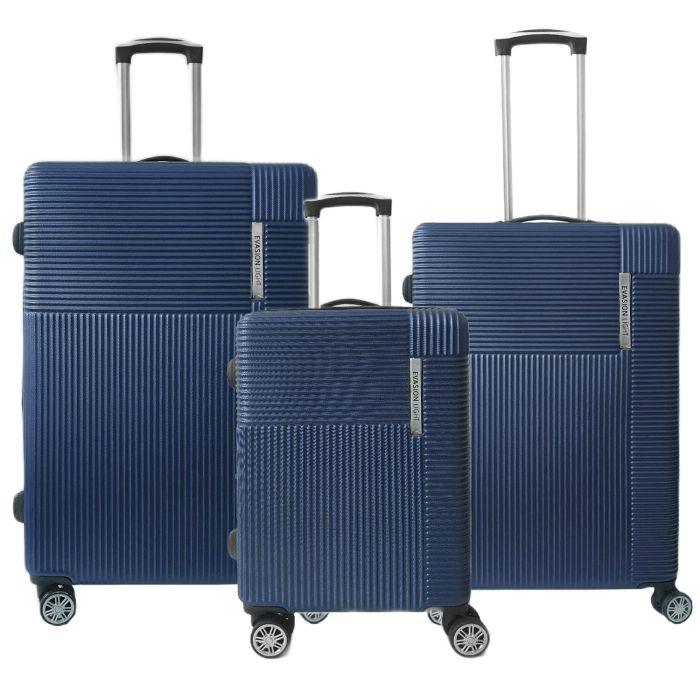 Lot de 3 valises rigides Sun Extensibles 57, 67 et 77 cm Bleu