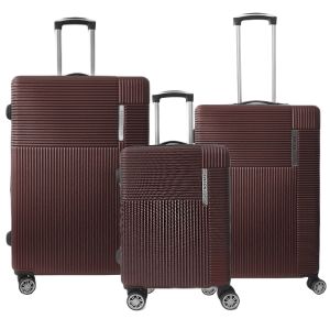Lot de 3 valises rigides Sun Extensibles 57, 67 et 77 cm Brown Lot de 3 valises rigides Sun Extensibles 57, 67 et 77 cm Brown