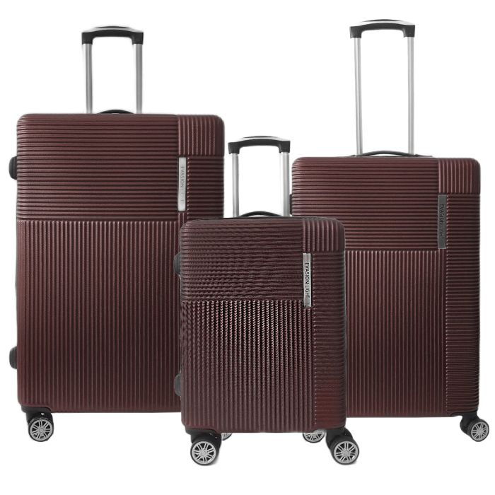 Lot de 3 valises rigides Sun Extensibles 57, 67 et 77 cm Brown