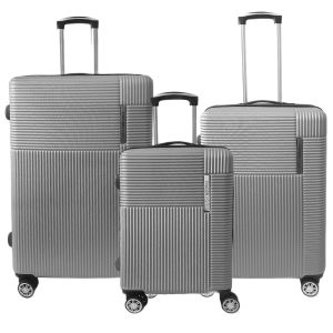 Lot de 3 valises rigides Sun Extensibles 57, 67 et 77 cm Silver Lot de 3 valises rigides Sun Extensibles 57, 67 et 77 cm Silver