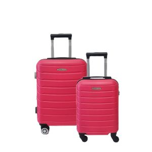 Lot de 2 valises cabine et underseater rigides FG679 55 et 45 cm Rose Lot de 2 valises cabine et underseater rigides FG679 55 et 45 cm Rose