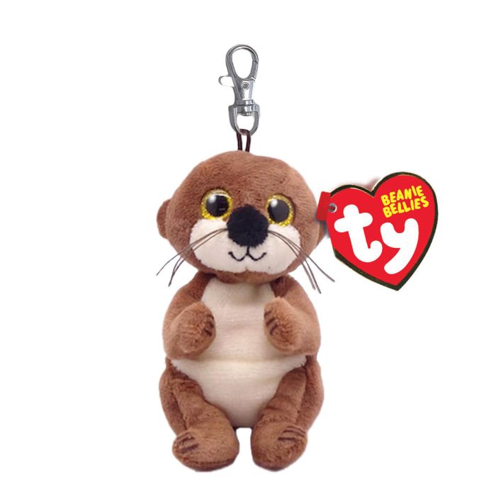 Porte-clés peluche Beanie Bellies 9 cm Mitch la loutre