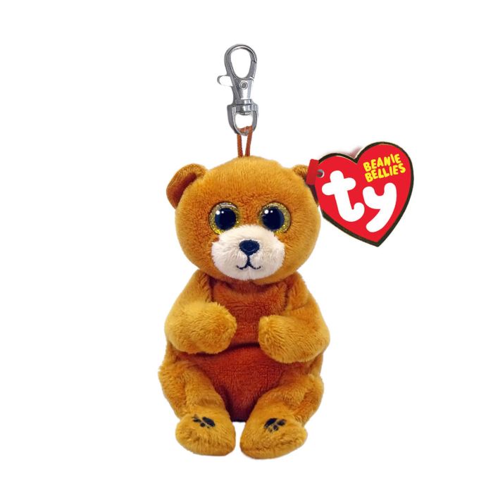 Porte-clés peluche Beanie Bellies 9 cm Duncan l'ours