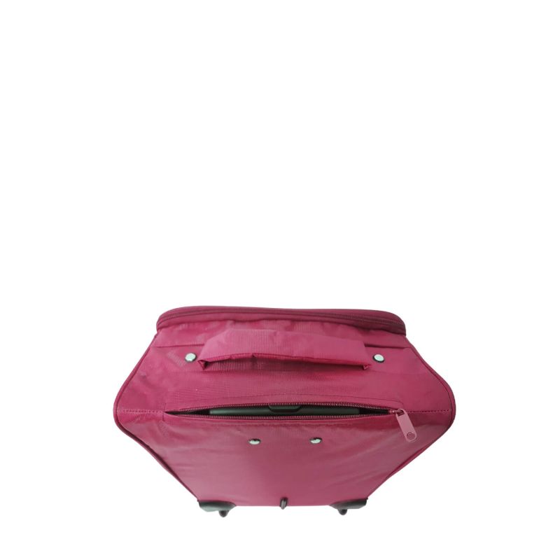 Valise cabine souple 55 cm rouge Lecce - Avenuedusac