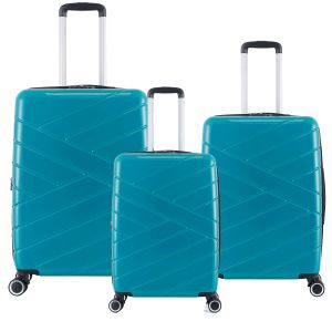 Lot de 3 valises rigides 395 Extensibles 55, 66 et 76 cm Vert de gris