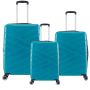 Lot de 3 valises rigides 395 Extensibles 55, 66 et 76 cm Vert de gris