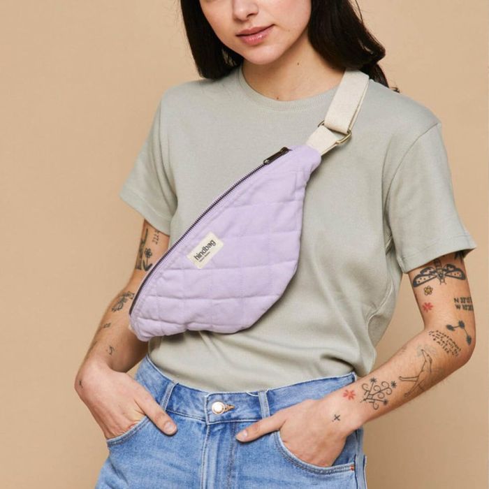 Sac banane matelassé Olivia 32 cm Lilas
