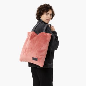 Sac shopping Charlie 46 cm effet velours Velvet Terra Sac shopping Charlie 46cm Velvet Terra