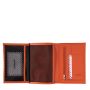 Grand Portefeuille Albert en cuir grainé Corail Bohème