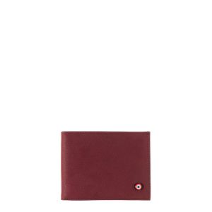 Portefeuille Italien Arthur en cuir Marin-Nubuck Vigne Rouge