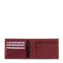 Portefeuille Italien Arthur en cuir Marin-Nubuck Vigne Rouge