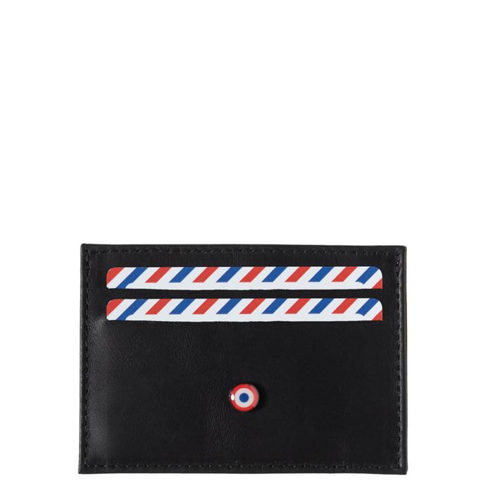 Porte-cartes Georges en cuir végétal Noir c'est Noir