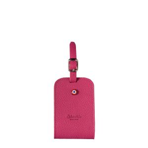 Porte-étiquette Jules en cuir grainé Vie en Rose