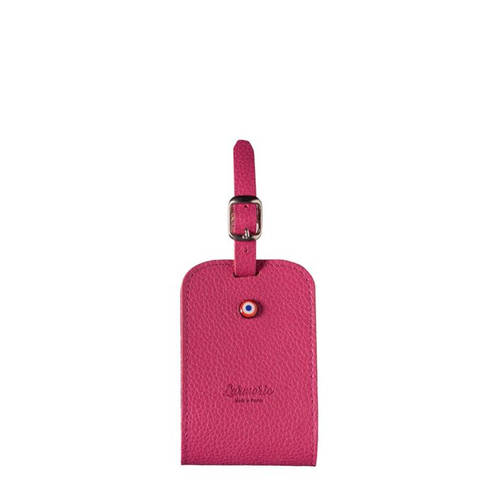 Porte-étiquette Jules en cuir grainé Vie en Rose