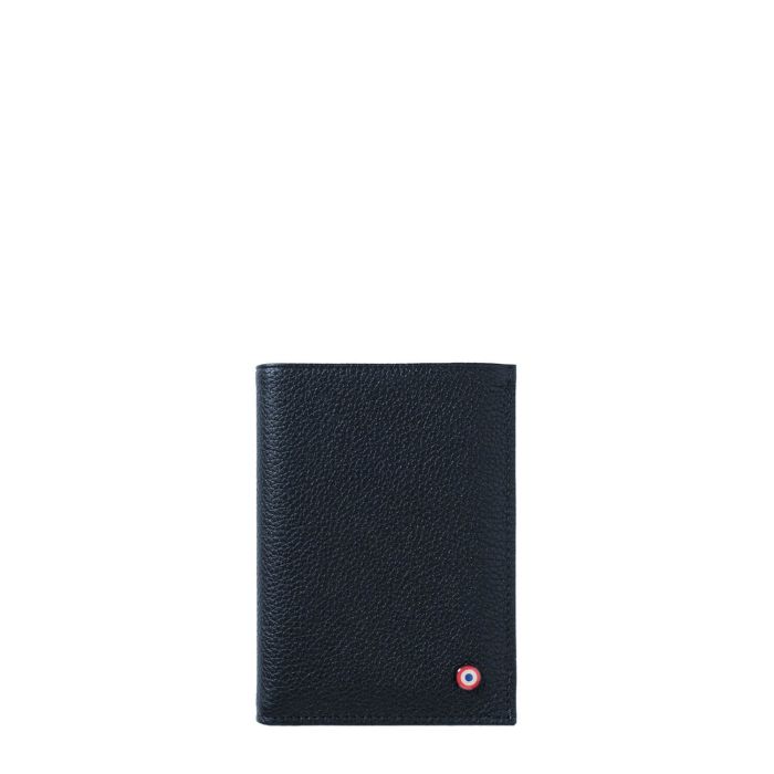 Petit portefeuille Victor en cuir grainé Lune bleue