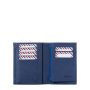 Petit portefeuille Victor en cuir Nubuck Mer indigo