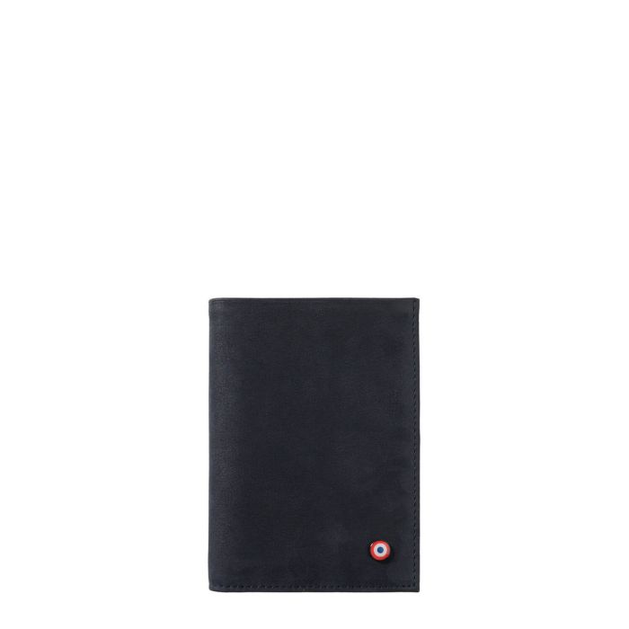 Petit Portefeuille Victor en cuir Nubuck Lune Bleue