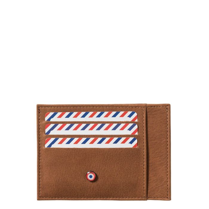 Porte-cartes Paul en cuir Vintage Terre Brunie