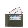 Porte-cartes Paul en cuir Vintage Bois Vert