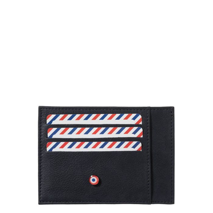 Porte-cartes Paul en cuir Nubuck Lune bleue
