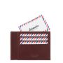 Porte-cartes Paul en cuir lisse Vigne rouge
