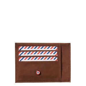 Porte-cartes Paul en cuir Nubuck Terre Brunie