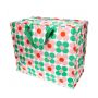 Sac de rangement Jumbo 58 cm Marguerites Roses et Vertes