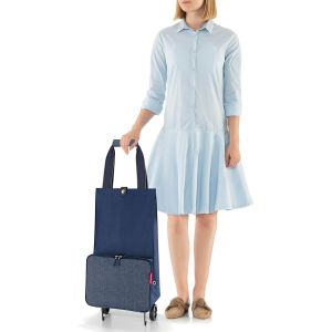 Chariot de courses Foldable trolley 66 cm Herringbone Dark Blue
