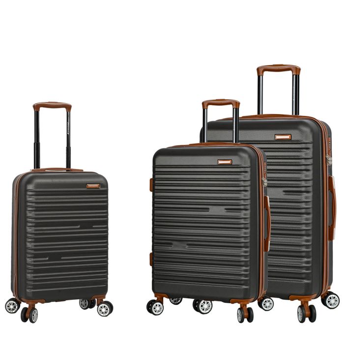 Lot de 3 valises rigides 33803 Extensibles 55, 67 et 77 cm Dark Grey