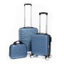 Lot de 2 valises cabine et underseater + vanity rigides 323 55, 45 et 35 cm Bleu