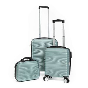 Lot de 2 valises cabine et underseater + vanity rigides 323 55, 45 et 35 cm Menthe