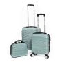 Lot de 2 valises cabine et underseater + vanity rigides 323 55, 45 et 35 cm Menthe