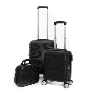 Lot de 2 valises cabine et underseater + vanity rigides 323 55, 45 et 35 cm Noir