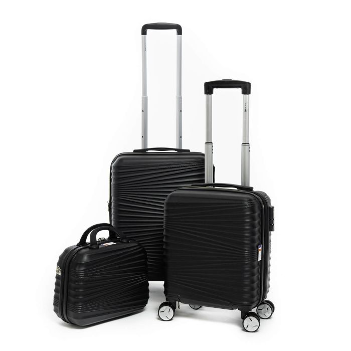 Lot de 2 valises cabine et underseater + vanity rigides 323 55, 45 et 35 cm Noir