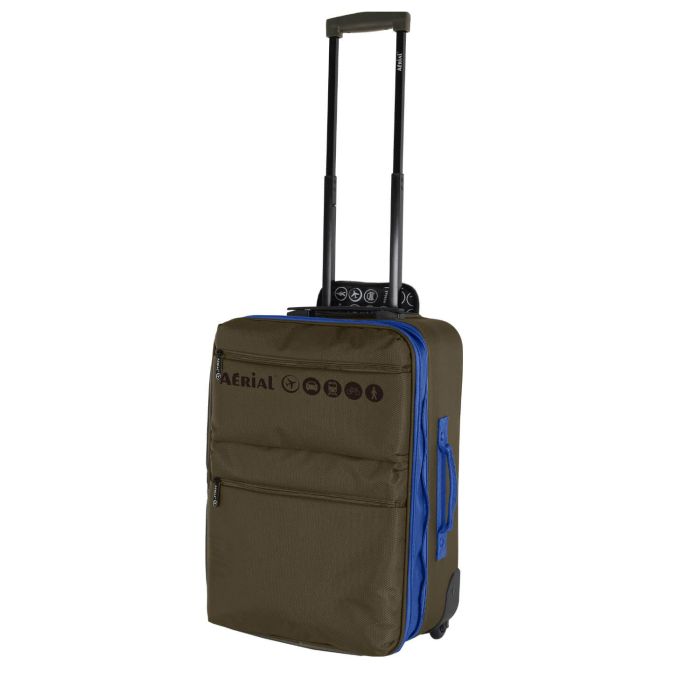Valise cabine souple Basic Extensible et Underseater 45 cm Kaki/Bleu