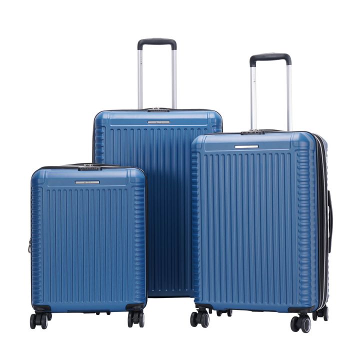 Lot de 3 valises rigides 329 Extensibles 55, 66 et 76 cm Bleu foncé