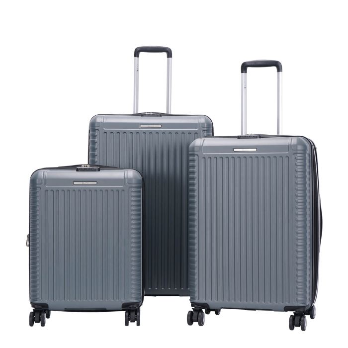 Lot de 3 valises rigides 329 Extensibles 55, 66 et 76 cm Gris