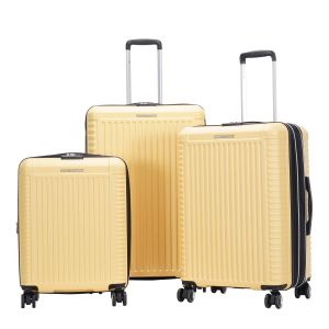 Lot de 3 valises rigides 329 Extensibles 55, 66 et 76 cm Jaune