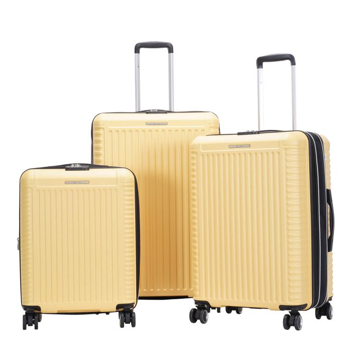 Lot de 3 valises rigides 329 Extensibles 55, 66 et 76 cm Jaune