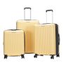Lot de 3 valises rigides 329 Extensibles 55, 66 et 76 cm Jaune