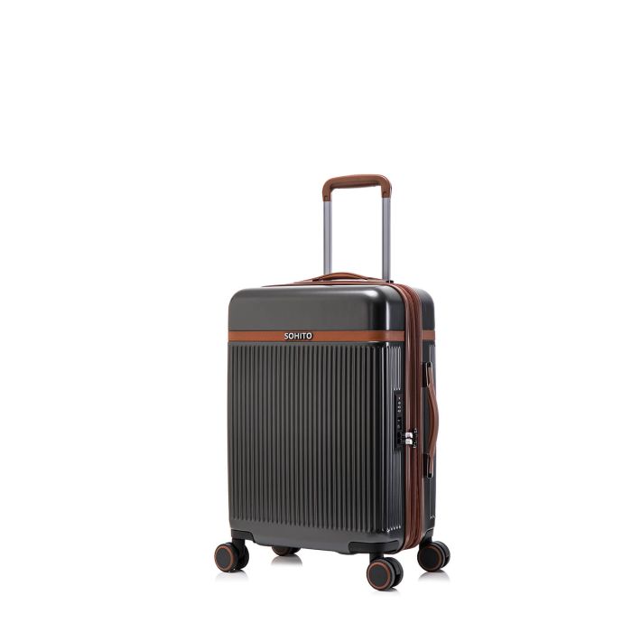 Valise cabine rigide Neko Extensible 55 cm Gris foncé