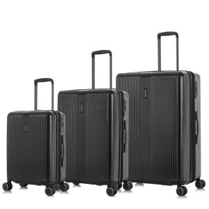 Lot de 3 valises rigides Tori Extensibles 77, 65 et 54 cm Noir Lot de 3 valises rigides Tori Extensibles 77, 65 et 54 cm Noir