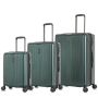 Lot de 3 valises rigides Tori Extensibles 77, 65 et 54 cm Vert foncé