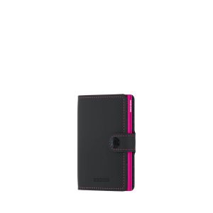 Porte-cartes Miniwallet Matte anti-RFID 10.2 cm Black Fuchsia Porte-cartes Miniwallet Matte anti-RFID 10.2 cm Black Fuchsia