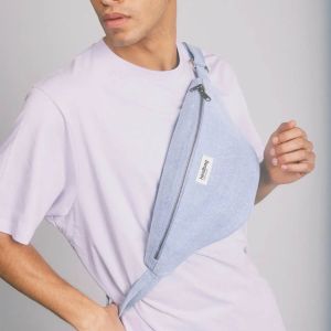Sac banane Sasha 40 cm Denim Bleu